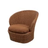 Cane-line Udendørs Loungemøbler|Havestole<Coast Loungestol med. Swivel, umber brown fra