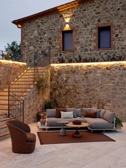 Cane-line Udendørs Loungemøbler|Havestole<Coast Loungestol med. Swivel, umber brown fra