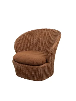 Cane-line Udendørs Loungemøbler|Havestole<Coast Loungestol med. Swivel, umber brown fra