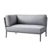 Cane-line Udendørs Loungemøbler<Conic 2 pers. Modulsofa, højre inkl. hyndesæt fra