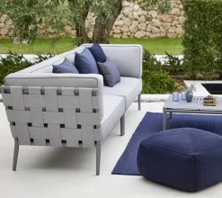 Cane-line Udendørs Loungemøbler<Conic 2 pers. Modulsofa, højre inkl. hyndesæt fra