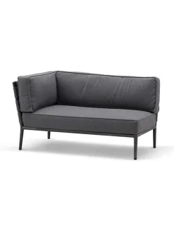 Cane-line Udendørs Loungemøbler<Conic 2 pers. Modulsofa, højre inkl. hyndesæt fra