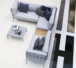 Cane-line Udendørs Loungemøbler<Conic 2 pers. Modulsofa, venstre inkl. hyndesæt fra