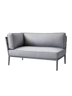 Cane-line Udendørs Loungemøbler<Conic 2 pers. Modulsofa, venstre inkl. hyndesæt fra