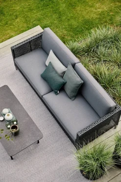 Cane-line Udendørs Loungemøbler<Connect 3 personers Sofa, black/antracite fra