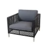 Cane-line Udendørs Loungemøbler|Havestole<Connect Loungestol, black/antracite fra