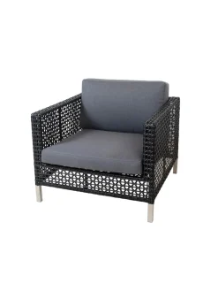 Cane-line Udendørs Loungemøbler|Havestole<Connect Loungestol, black/antracite fra