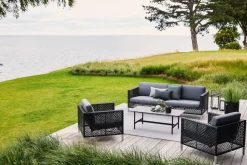 Cane-line Udendørs Loungemøbler|Havestole<Connect Loungestol, black/antracite fra