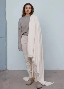 Aiayu Badeværelsestekstiler<Cotton throw, Pure Ecru fra