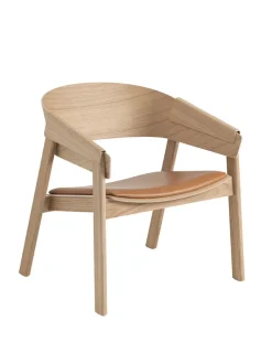 Muuto Loungestole|Lænestole<Cover Lounge Chair, oak w. cognac leather fra