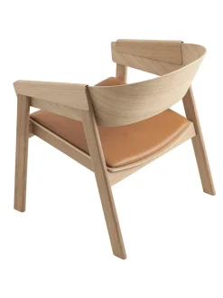 Muuto Loungestole|Lænestole<Cover Lounge Chair, oak w. cognac leather fra