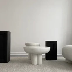 101 Copenhagen Sofaborde<Crown Table, low bone white fra