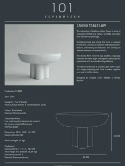 101 Copenhagen Sofaborde<Crown Table, low bone white fra