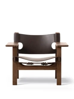Fredericia Furniture Lænestole<Den Spanske Stol i cognac læder, valnød olie af Børge Mogensen