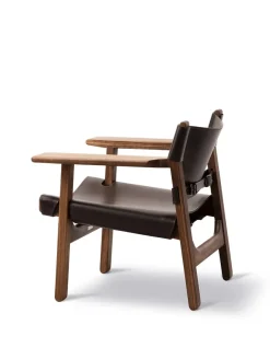 Fredericia Furniture Lænestole<Den Spanske Stol i cognac læder, valnød olie af Børge Mogensen