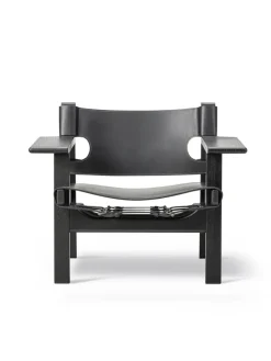 Fredericia Furniture Lænestole<Den Spanske Stol i cognac læder, eg olie af Børge Mogensen