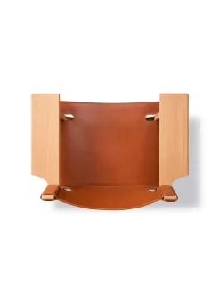 Fredericia Furniture Lænestole<Den Spanske Stol i cognac læder, eg sæbe af Børge Mogensen
