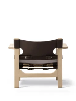 Fredericia Furniture Lænestole<Den Spanske Stol i cognac læder, eg sæbe af Børge Mogensen