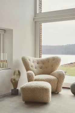 Audo Copenhagen Lænestole<Den Trætte Mand inkl. Skammel, moonlight fra