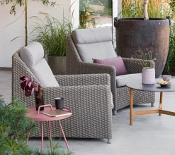 Cane-line Udendørs Loungemøbler|Havestole<Diamond Highback Stol inkl. hynde fra