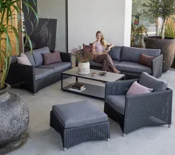 Cane-line Udendørs Loungemøbler|Havestole<Diamond Loungestol inkl. hynde fra