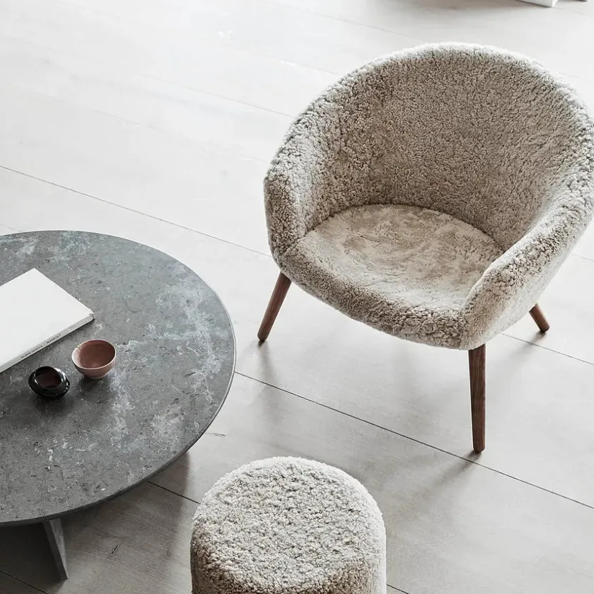Fredericia Furniture Loungestole|Lænestole<Ditzel Lounge Chair, lammeskind fra