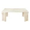 GUBI Sofaborde<Doric Coffee Table 80 x 80 cm, Neutral White Travertine fra