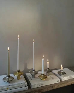 Hein Studio Lysestager<Doublet Candleholder Large, silver fra