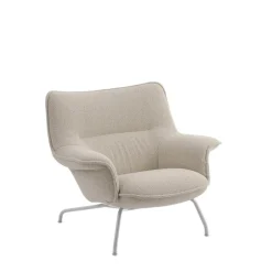 Muuto Lænestole<Doze Lounge Chair, Low Back, Refine Leather Cognac, Tube base fra
