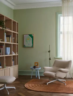 Muuto Lænestole<Doze Lounge Chair, Low Back, Heath tekstil, Tube base fra