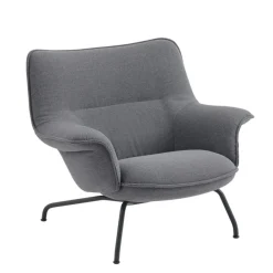 Muuto Lænestole<Doze Lounge Chair, Low Back, Ocean 80/tekstil, Tube base fra