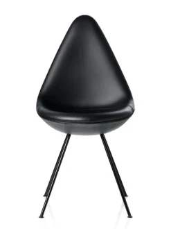 Fritz Hansen Spisebordsstole<Dråben Black Edition af Arne Jacobsen