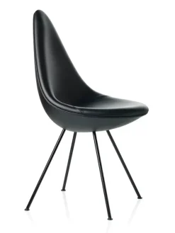 Fritz Hansen Spisebordsstole<Dråben Black Edition af Arne Jacobsen