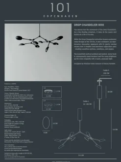 101 Copenhagen Spots|Lysekroner<Drop Chandelier, mini bronze fra
