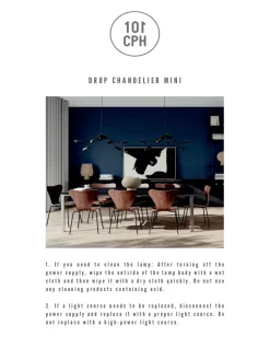 101 Copenhagen Spots|Lysekroner<Drop Chandelier, mini bronze fra
