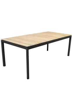 Cane-line Haveborde<Drop Spisebord m/120 cm udtræk, teak/lava grey fra