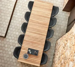 Cane-line Haveborde<Drop Spisebord m/120 cm udtræk, teak/lava grey fra