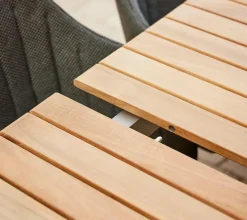 Cane-line Haveborde<Drop Spisebord m/120 cm udtræk, teak/lava grey fra