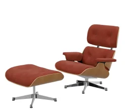 Vitra Fodskamler|Loungestole<Eames Lounge Chair, kirsebær, calma brandy inkl. Fodskammel fra