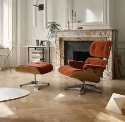 Vitra Fodskamler|Loungestole<Eames Lounge Chair, kirsebær, calma brandy inkl. Fodskammel fra