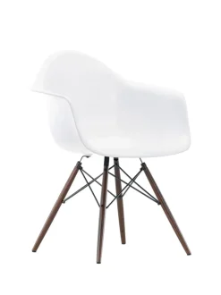 Vitra Spisebordsstole<Eames Plastic Armchair DAW, mørkbejdset ahorntræ fra