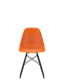 Vitra Spisebordsstole<Eames Plastic Side Chair DSW, sortlakeret ahorntræ fra