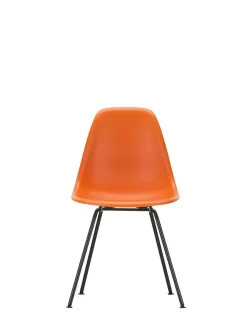 Vitra Spisebordsstole<Eames Plastic Side Chair DSX, sort pulverlakeret fra