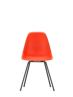 Vitra Spisebordsstole<Eames Plastic Side Chair DSX, sort pulverlakeret fra