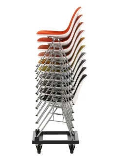 Vitra Spisebordsstole<Eames Plastic Side Chair DSS, stabelbar fra