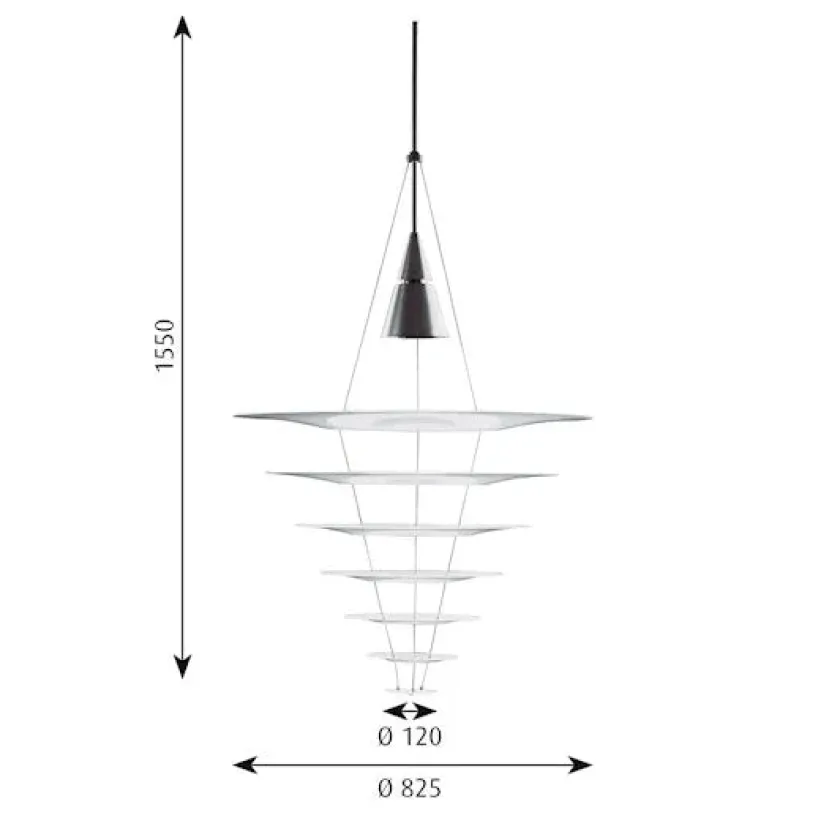 Louis Poulsen Pendler|Spots<Enigma 825 pendel sort fra
