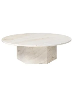 GUBI Sofaborde<Epic Coffee Table Ø110 cm, travertine fra