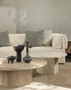 GUBI Sofaborde<Epic Coffee Table Ø110 cm, travertine fra