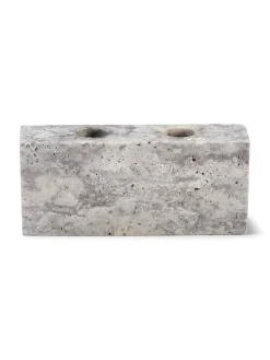 Wabi Sabi Nordic Gaver Til Hende|Kalenderlys & Julelysestager<Epode Lysestage 14 cm, travertin silver fra