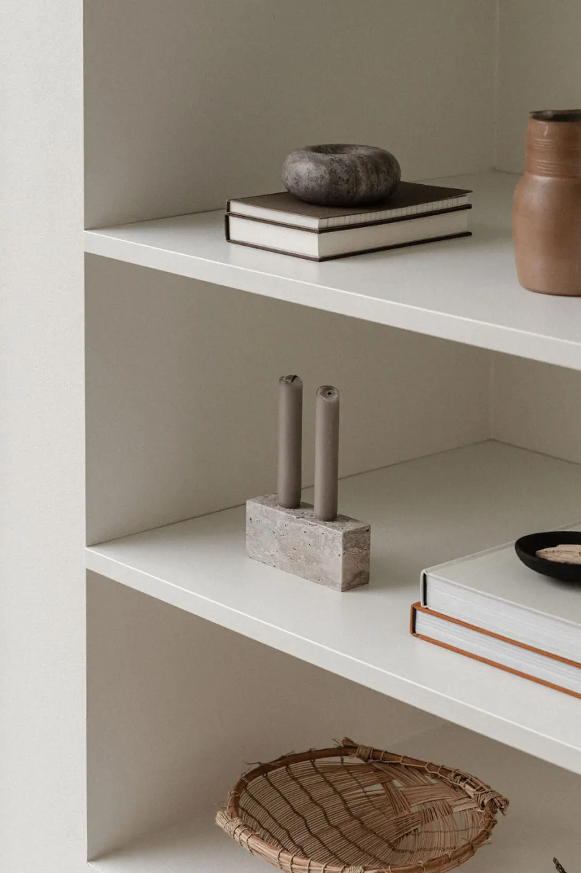 Wabi Sabi Nordic Gaver Til Hende|Kalenderlys & Julelysestager<Epode Lysestage 14 cm, travertin silver fra